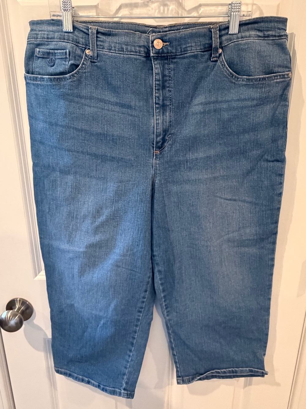 Gloria Vanderbilt All Around Slimming Effect Amanda Women's Capri Jeans Size 18W